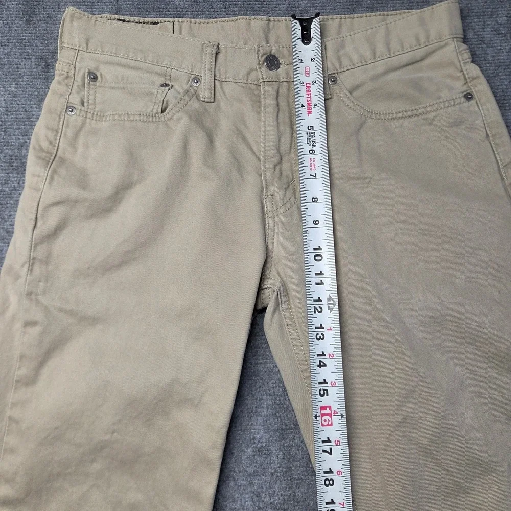 Levis 514 Mens 32x29 Straight Fit Khaki Tan Pants Cotton Twill 5 Pocket